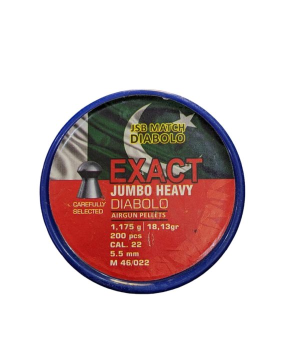 JSB Exact Jumbo Heavy .22 / 5.5 18.13gr Pak Made Pellets 200pcs