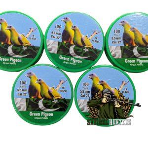 Green Pigeon .22 / 5.5 Pellets , Pack Of 5