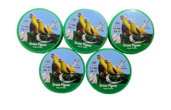 Green Pigeon .22 / 5.5 Pellets , Pack Of 5